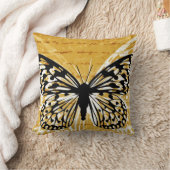 金ゴールド台本と蝶装飾用クッション クッション (ブランケット)