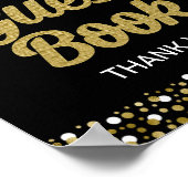 金ゴールド台本にサインしてくださいGradサイン ポスター (角)