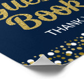 金ゴールド台本にサインしてくださいGradサイン ポスター (角)