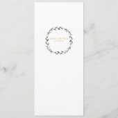 金ゴールド台本クラシック書道結婚の夕食会 メニュー (裏面)