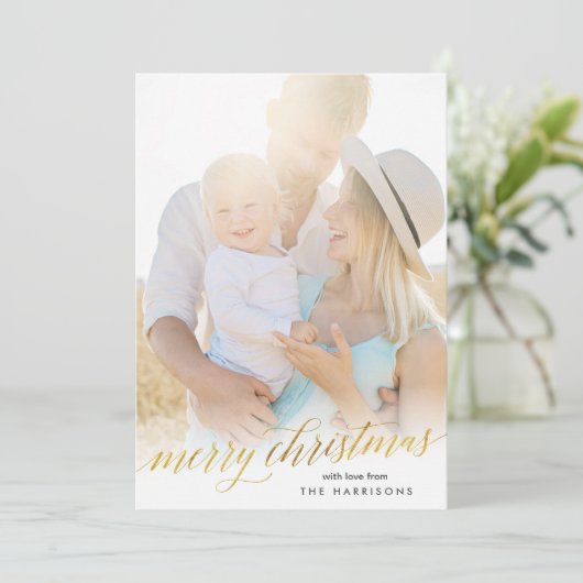 金ゴールド台本メリークリスマスカフェイクード シーズンカード (スタンド正面)