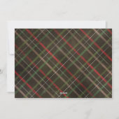 金ゴールド台本メリークリスマスタータンチェックフォトカード シーズンカード (裏面)