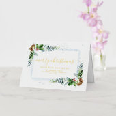 金ゴールド台本メリークリスマス動態発表 箔シーズンカード (蘭)