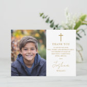 金ゴールド台本写真第1聖餐式 サンキューカード (スタンド正面)