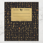 金ゴールド合成ノートブック ワインラベル (シングルラベル)