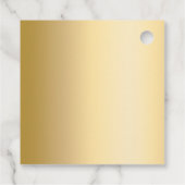 金ゴールド名の署名ビジネスのロゴつるラベル フェイバータグ (裏面)