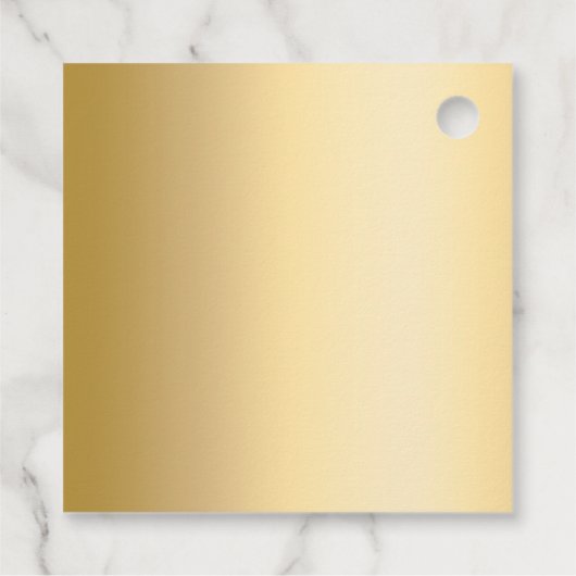 金ゴールド名の署名ビジネスのロゴつるラベル フェイバータグ (裏面)