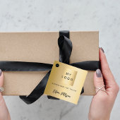 金ゴールド名の署名ビジネスのロゴつるラベル フェイバータグ