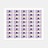 金ゴールド名ファッションショップロゴホログラフピンクラベル ラベル (シート)