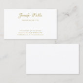 金ゴールド名フォントエレガントテンプレート 名刺 (正面/裏面)