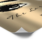 金ゴールド名メイクアップアーティスト美しいスタジオラッシュズ ポスター (角)