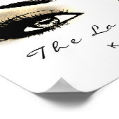 金ゴールド名メイクアップアーティスト美しいスタジオラッシュブラウン ポスター (角)