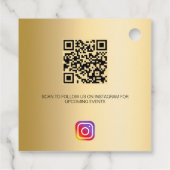 金ゴールド名ロゴQR Instagramコードつるラベル フェイバータグ (裏面)