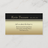 金ゴールド名刺プロフェッショナルモダン黒 名刺 (裏面)