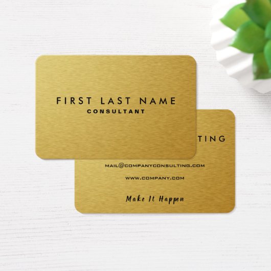 金ゴールド名刺 (デスク)