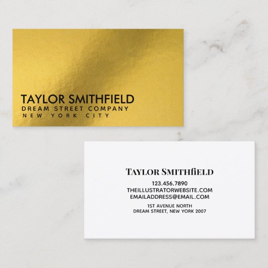 金ゴールド名刺 名刺 (正面/裏面)