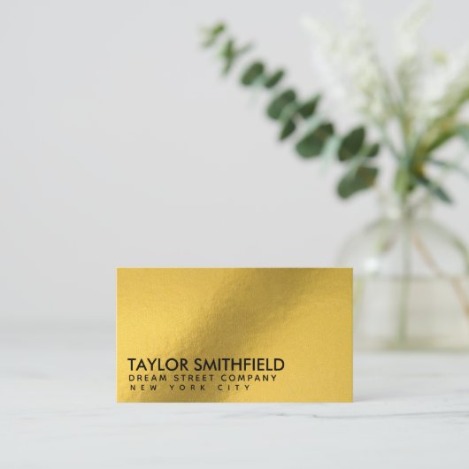 金ゴールド名刺 名刺 (スタンド正面)
