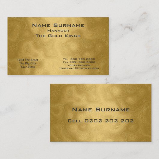 金ゴールド名刺 名刺 (正面/裏面)