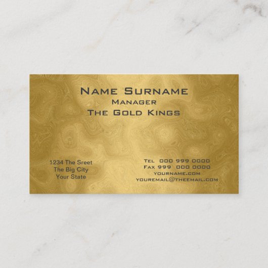 金ゴールド名刺 名刺 (正面)