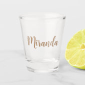 金ゴールド名前をカスタムする パーソナライズされた ショットグラス (正面)