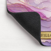 金ゴールド名抽象芸術パープモダンルピンクシックなスパークル マウスパッド (コーナー)