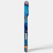 金ゴールド名抽象芸術モダンブルーパープルピンクシック Case-Mate iPhoneケース (裏面 / 右)