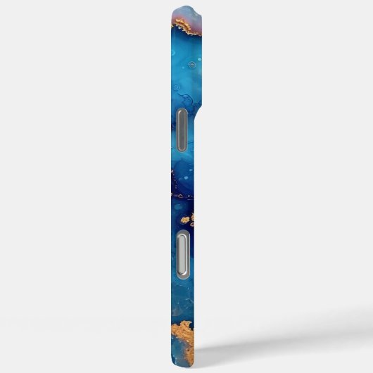 金ゴールド名抽象芸術モダンブルーパープルピンクシック Case-Mate iPhoneケース (裏面 / 右)