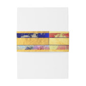 金ゴールド名結婚抽象芸術 招待状ベリーバンド (裏面例)