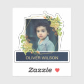 金ゴールド吸汁葉リースフォトオーバーレイ シール (シート)