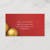 金ゴールド吹き出し赤い背景モダン名刺 名刺 (裏面)