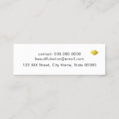 金ゴールド唇でサロンモノグラムを作る スキニー名刺 (裏面)