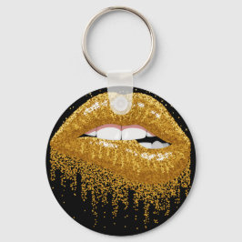 金ゴールド唇 キーホルダー