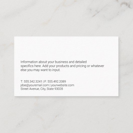 金ゴールド商業住宅地 名刺 (裏面)