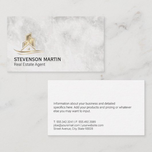 金ゴールド商業住宅地 名刺 (正面/裏面)