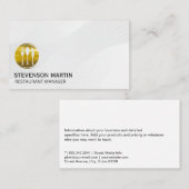 金ゴールド器具のロゴ | 料理 | レストラン 名刺 (正面/裏面)