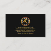 金ゴールド四角形ボックスのホーム修復 名刺 (裏面)