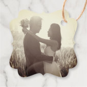 金ゴールド四角形中国の二重結婚幸せ フェイバータグ (裏面)