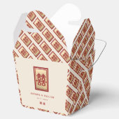 金ゴールド四角形中国の二重結婚幸せ フェイバーボックス (オープン)