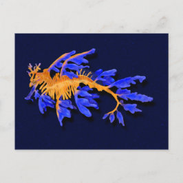 金ゴールド図解入りの、写真付きのとブルーリーフェシードラゴン ポストカード