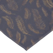 金ゴールド図解入りの、写真付きの羽 テーブルクロス (アングル)