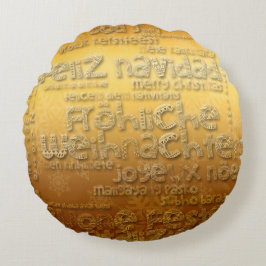 金ゴールド国際的ウェイヒナッチンナヴィダッドRピロー ラウンドクッション