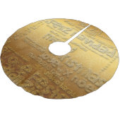 金ゴールド国際的ナヴィダートツリースカート ブラッシュドポリエステルツリースカート (アングル)