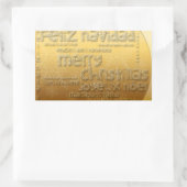 金ゴールド国際的長方形シール 長方形シール (バッグ)