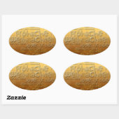 金ゴールド国際的Weihnachen Navidad Oステッカー 楕円形シール (シート)