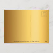 金ゴールド国際的Weihnachten Navidad hポストカード シーズンポストカード (裏面)