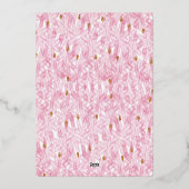 金ゴールド圧迫愛の平和の喜びグリーティングフォト 箔シーズンカード (裏面)