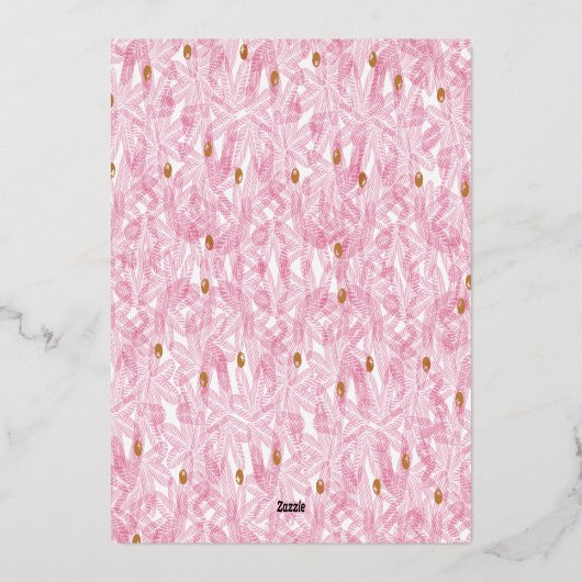 金ゴールド圧迫愛の平和の喜びグリーティングフォト 箔シーズンカード (裏面)