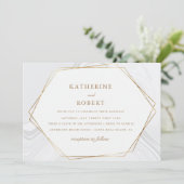 金ゴールド地動大理石結婚式招待状 招待状 (スタンド正面)