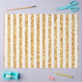 金ゴールド垂直グリッターボホストライプコレクション 薄葉紙 (クラフト)