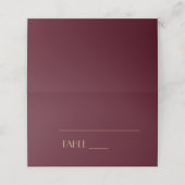 金ゴールド型デコ |ブルゴーニュ結婚の座席表テント プレイスカード (外部開封)